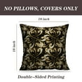 thumbnail image 2 of LALILO Throw Pillow Covers Golden Black And Yellow Gold Floral Cushion Cover 18" x 18", 2 Pack, 2 of 6
