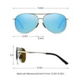 thumbnail image 6 of Cyxus Polarized Aviator Sunglasses for Men Classic Mirrored Lens UV Protection（Blue）, 6 of 8