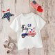 thumbnail image 3 of Gibobby Camisas De Vestir Camisetas con estampado de camionetas con texto del 4 de julio para niños pequeños, camiseta con bandera americana, camisetas de manga corta patrióti(Blanco, 6-7 Años), 3 of 5