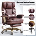 thumbnail image 3 of Falvinoryn Big and Tall Office Chair, Heavy-Duty Executive Office Chairs with Adjustable Lumbar and Quiet Rubber, Ergonomic High Back Computer Desk Chair, Brown, 3 of 8