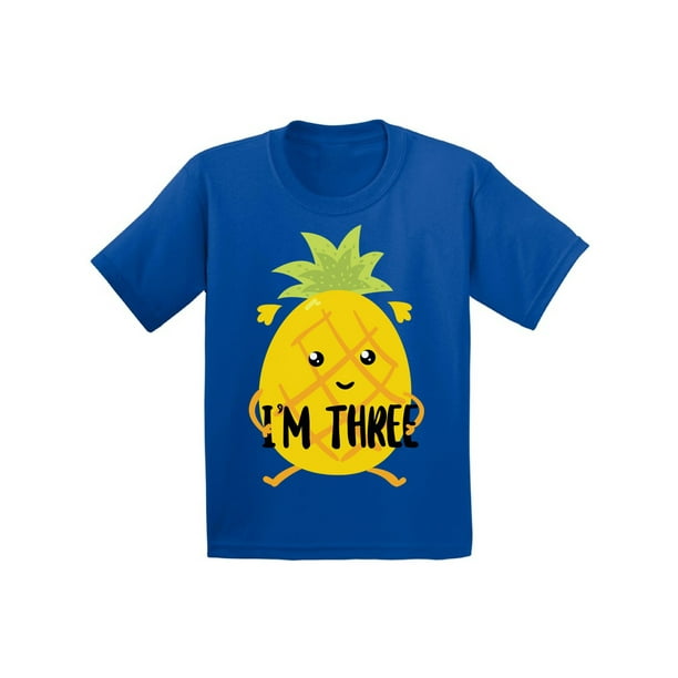 3 Years Old Kids Outfit Pineapple Three 2T Shirts 3T Clothes 3 Years Old  Baby Boy Outfit Pineapple I'm Three 4T 5T Tshirt Toddler Shirts for 3 Years  Old Baby Girl 