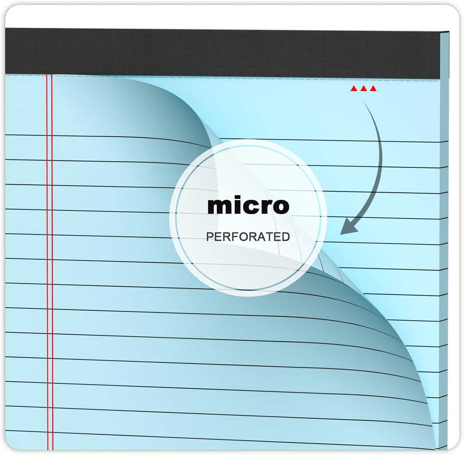 6pcs Small Note Pad 5x8 College Ruled Legal Pads Paper Notepads 6 Pack Study Back Writing Pads 5 x 8 Legal Pads Perforated Narrow Ruled Pads of Paper