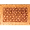 thumbnail image 1 of Ahgly Company Machine Washable Indoor Rectangle Oriental Orange Traditional Area Rugs, 7' x 9', 1 of 4