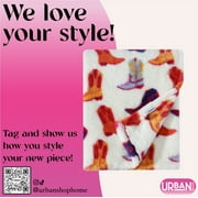 Urban Shop 50 x 60 Cowboy Western Faux Fur Throw for Teens and Young Adults