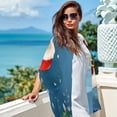 thumbnail image 6 of Santa Claus Elegant Translucent Chiffon Silk Scarf for Women | Light & Breathable 180*73 Size Headscarf, 6 of 6