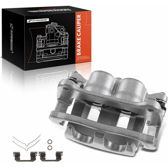A-Premium Disc Brake Caliper Assembly with Bracket Compatible with Select Toyota Models - Venza 2009-2016 - Front Right Passenger Side