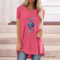 thumbnail image 2 of Pompotops Chemises Mode Décontractée pour Femmes Manches Courtes Tee-Shirt Ample Tunique Blouse, 2 of 4