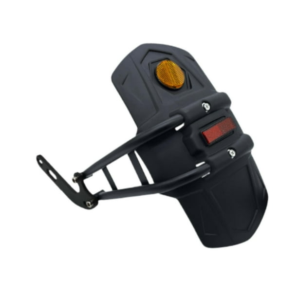 Guardabarros trasero de motocicleta, cubierta de rueda, protector contra salpicaduras, repuesto, fácil montaje, pieza de reparación de guardabarros Negro