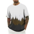 thumbnail image 1 of Styesk T-Shirts pour Homme Imprimé Col Rond Mode Décontractée Manches Courtes Blouses, 1 of 4