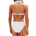 thumbnail image 5 of BESEW7 Women Swimsuit Bikini 2 Piece Set, Halter Push Up Separates Swimsuit, 2026 New Trendy High Waisted Tummy Control Swimwear for Beach Vacation White XXL, 5 of 5