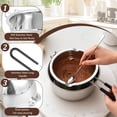 thumbnail image 3 of 304 Stainless Steel Double Boiler Pot Set 20.28oz Melting Pot with Heat Resistant Handle and Spout 47.33oz Outer Pan Spoon,30.43oz Measuring Cup for Chocolate Butter Candy Making, 3 of 11