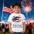 thumbnail image 2 of WAYUTE Patriotic Boys Graphic Tee for Independence Day Celebration Kids Round Neck T Shirt Loose Cute Casual School, 2 of 4