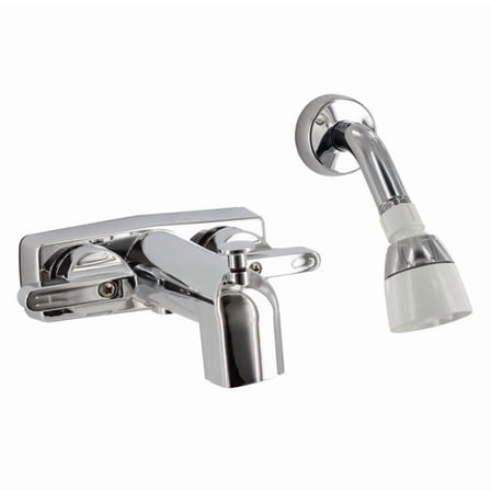 Phoenix Faucets Mobile Home/RV Two-Handle 3-3/8" Tub/Shower Diverter Faucet with Shower Head Kit - Brass, Chrome PF213311