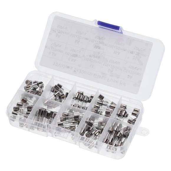 Unique Bargains 5x20mm Fast-Blow Glass Fuses Assortment Kit 250V 0.2A 0.5A 1A 2A 3A 5A 8A 10A 15A 20A Quick Blow Glass Tube Fuse