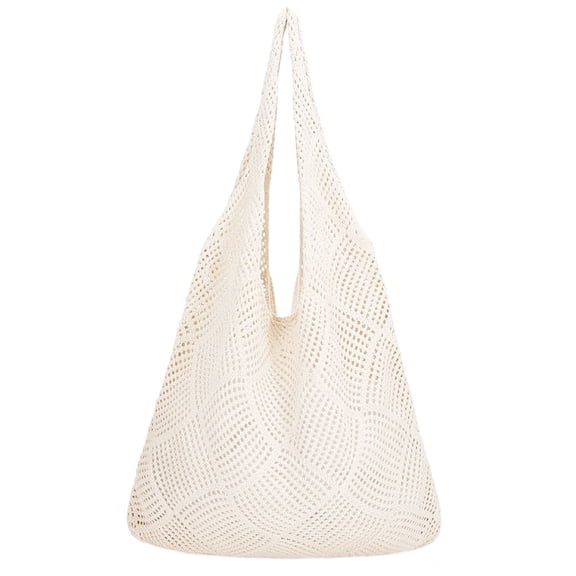 Straw Shoulder Bag for Women Summer Small Boho Woven Shoulder Purse Beach Vacation Tote Bag Handbag Beige One Size