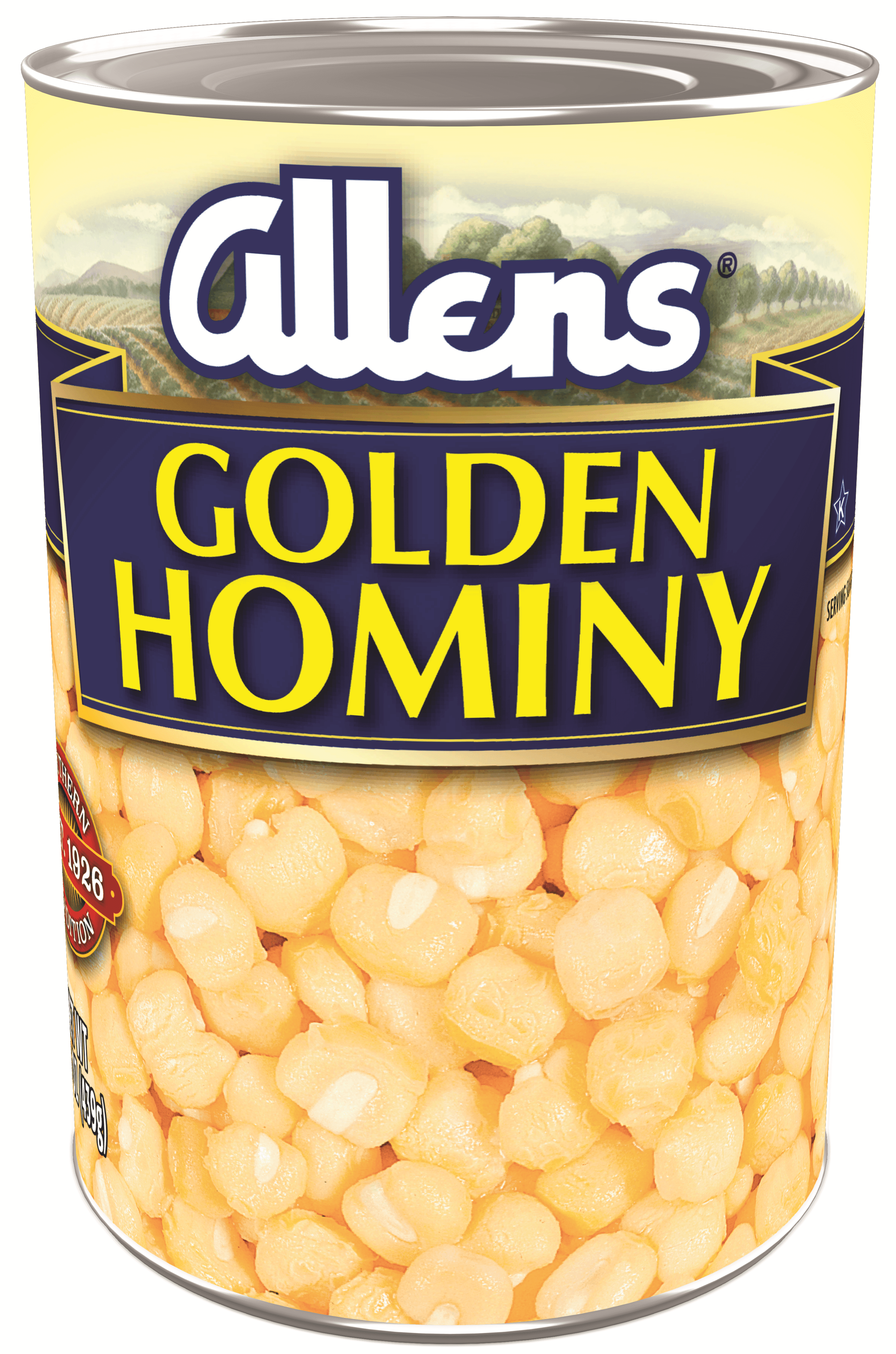 Allens Golden Hominy, Canned Vegetables, 15.5 oz