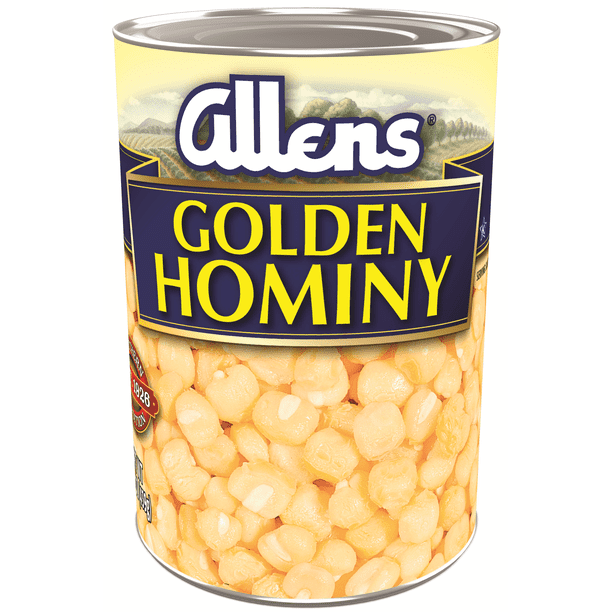 ALLENS, BEAN GOLDEN HOMINY, 15.5 OZ, (Pack of 24)
