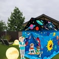 thumbnail image 3 of Yexmas Kids Play Tents Space House Play Tent for Boys Girls Toys for Indoor and Outdoor Portable Games Children Playhouse with Roll-up Door and Windows,Best Gift Christmas Birthday, 3 of 6