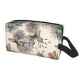 thumbnail image 2 of Goofa Flying Butterflies-1 Printed Toiletry Bag with Handle,Large Capacity Travel Makeup Cosmetic Bag for Women, Carry on Airport Airline Compliant Bag, 2 of 9