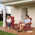 thumbnail image 6 of LOYALICE Outdoor Patio Chair, HDPE Plastic Adirondack Chair, Dark Red, 6 of 11