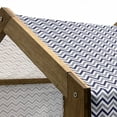thumbnail image 5 of Navy Blue Pet House, Horizontal Chevron Pattern in Nautical Colors Dashed Lines Maritime Zigzag, Outdoor & Indoor Portable Dog Kennel with Pillow and Cover, 5 Sizes, Navy Blue White, by Ambesonne, 5 of 5