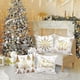 thumbnail image 2 of Lanpn White and Gold Christmas Cushion Covers 40x40 Set of 4, Decorative Gray Winter Snowflake Xmas Throw Covers Pillow Cases 16x16 for Home Bedroom R, 2 of 5
