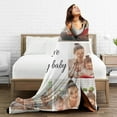 thumbnail image 3 of Custom Blanket with Photos Text Customized Blanket Personalized Flannel Throw Blankets for Adult Kid Birthday Wedding Christmas Halloween Fathers Mothers Valentines Day Gift 40"X30", 3 of 6