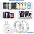 thumbnail image 4 of Wall Charger Compatible with iPhone 15 16 17 Charger Fast Charging,20W USB C Charger Block with 60W 6FT USB C Braided Cord Compatible for iPhone 17 Pro 16 15 Pro Max/Pro/Plus/iPad Pro/Air Case, 4 of 8