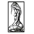 thumbnail image 1 of Cuadro Decorativo de Metal con Diseño mujer geometrica Extra grande, 1 of 4