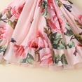 thumbnail image 4 of Toddler & Baby Girls Summer Off Shoulder Tutu Princess Dress Chiffon Flowy Beachwear Sundress, 4 of 7