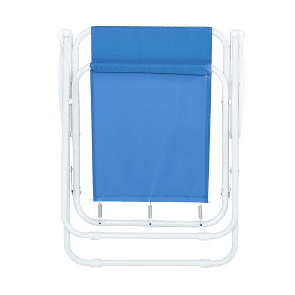 Outdoor Beach Chair, Oxford Cloth Iron, Blue 14.2"x16.9"x14.2"