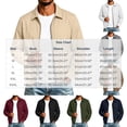thumbnail image 2 of FchengtaiS Men's Full Zip Up Bomber Jackets Long Sleeve Turndown Collar Lightweight Coat Windproof Outerwear with Zip Pocket, 2 of 7