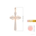 thumbnail image 3 of ANGARA Natural Diamond Cross & Sideways Infinity Pendant in 14K Rose Gold for Women (Size-1.65mm| Color-G| Clarity-VS2) | Anniversary, Jewelry Gift for Women | Natural Diamond Necklace, 3 of 8