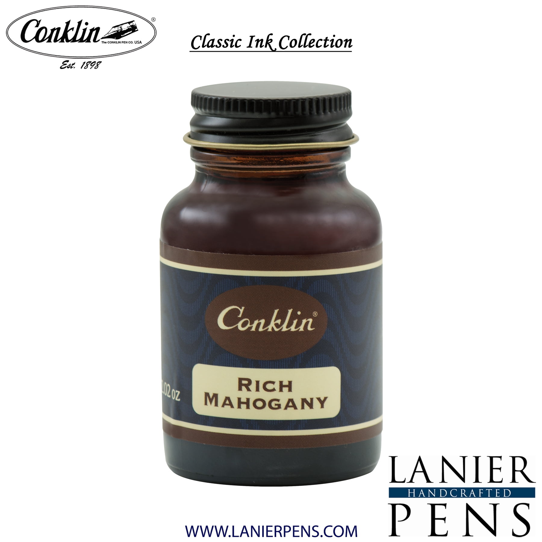 Conklin 60ml Ink Bottle - Rich Mahogany