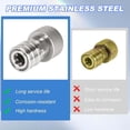 thumbnail image 7 of 3/4 Inch to 1/4 Inch Garden Hose to Mini Power Washer Adapter Stainless Steel Quick Connect Fitting for Pressure Washer Car Wash Patio Home Cleaning,A, 7 of 7