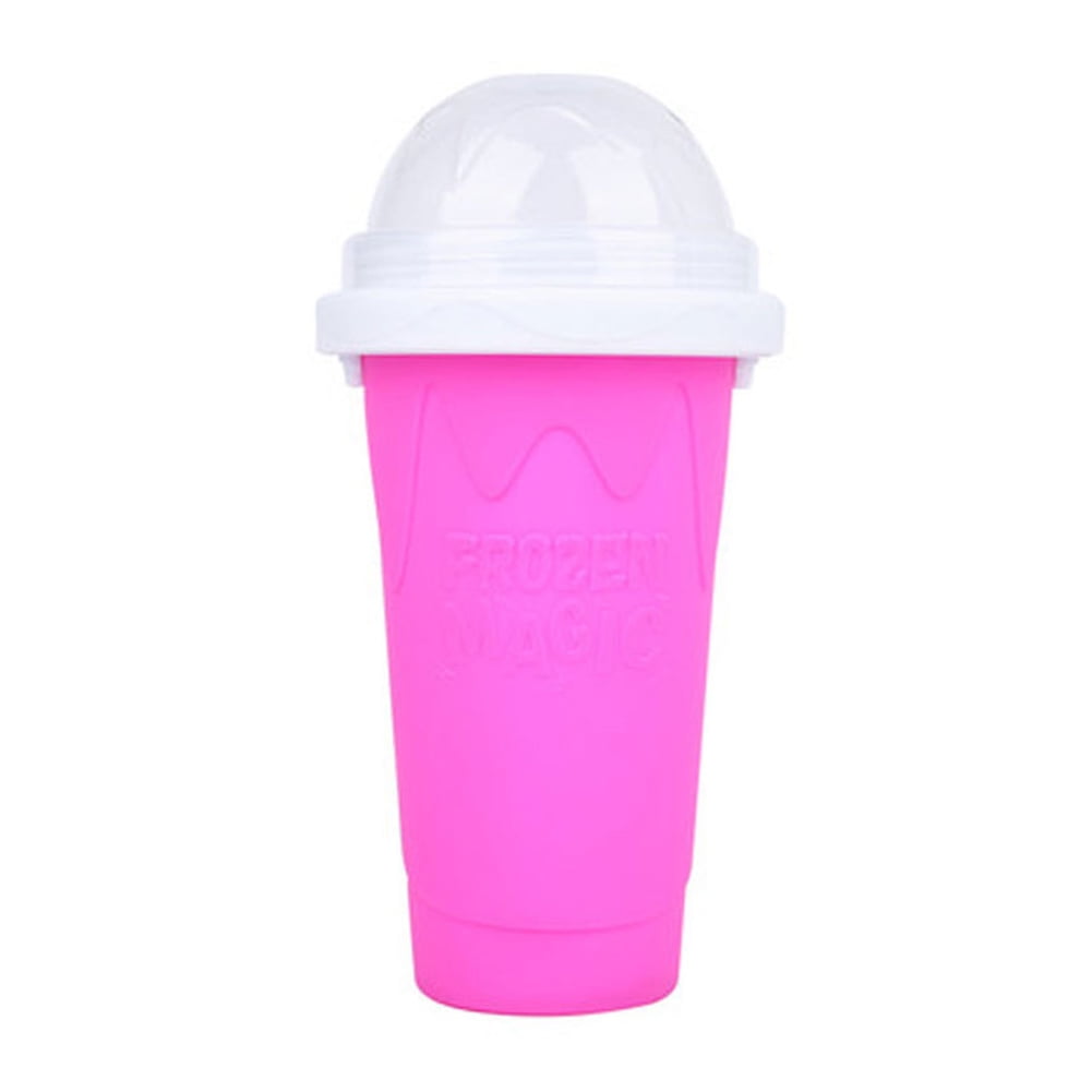 Squeeze Homemade Cup Quick Frozen Slushy Shake Ice Cream Maker (Rose