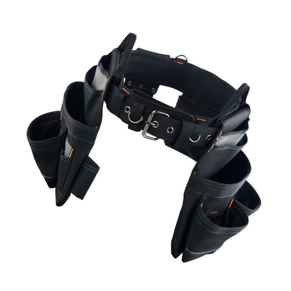 KFFKFF Professional Tool Belt with 18 Pockets, Adjustable Utility Pouch for Electricians, Carpenters, and Construction Workers, Heavy-Duty Work Organizer with Detachable Design, Fits 31-51" Waist