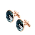 thumbnail image 2 of Snowman Men's Stainless Steel Cufflinks for Formal Attire and Business Events, 2 of 6