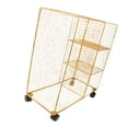 thumbnail image 4 of S SERENABLE Rolling Mat Storage Rack Wheeled Fitness Equipment Holder for Dumbbells Gold, 4 of 9