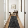 thumbnail image 5 of SUNDEREY Hallway Runner Rug 2'x6' Washable Bathroom Rug Runners, Cotton Woven Kitchen Runner Rugs with Tassel, Farmhouse Tufted Rainbow Bedroom Runner Rug for Laundry Entryway,Dark Grey, 5 of 7