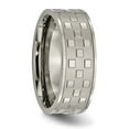 thumbnail image 4 of Titanium Satin and Polished Checkered 8mm Band, 4 of 6