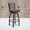 Burgundy Vinyl Seat/Black Metal Frame, variant on Emma + Oliver 2 Pack Black Ladder Back Swivel Metal Barstool - Burgundy Vinyl Seat