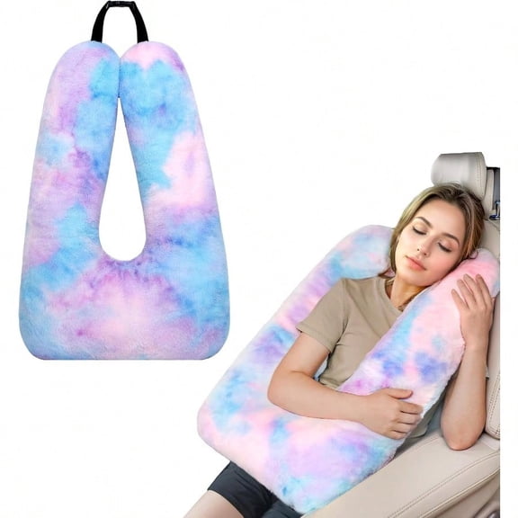 Travel Pillow Car Pillow Removable UShaped Pillow for Adults to port Head and Body in The Back Seat of Long Car Trips