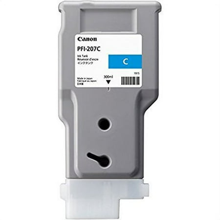 UPC: 0013803236323 | Canon (PFI-207C) Cyan Ink Tank (300 ml) 8790B001AA
