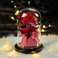 thumbnail image 5 of Soap Flower Dried Flower Bouquet Rose Superior Quality Glass Cover Eternal Flower Gift Box For Xmas Valentine Day Wedding Mom's Day Anniversary, 5 of 7