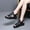 Black, variant on WIZUTIZ Flat Sandals for Women Hiking Sandals Women Comfort Dating Stretchy Beach Sandals Pull-On Round Toe Shoes Low Heel (1"-2") Wide Solid Sandals for Ladies Vacation Get It Today Black