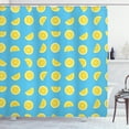 thumbnail image 1 of Ambesonne Lemon Shower Curtain, Slices Summer Sun, 69"Wx75"L, Sky Blue Yellow, 1 of 3