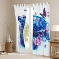 thumbnail image 3 of Feelyou Kawaii Blue Sea Turtle Blackout Curtains Set of 2 (52x84 Each), Butterfly Blossoms Floral Window Curtains, Teen Kid Child Curtains and Drapes, Blackout Curtains Bedroom Decor, 3 of 6