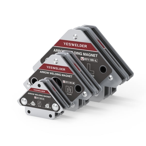 YESWELDER Welding Magnet Set 3 Strengths(25/50/75LB)6 Magnetic Holders