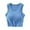 Blue, variant on Uaswgudfs Womens U Back Sports Shaping Bras Padded High Neck Crop Workout Cotton Tank Tops
